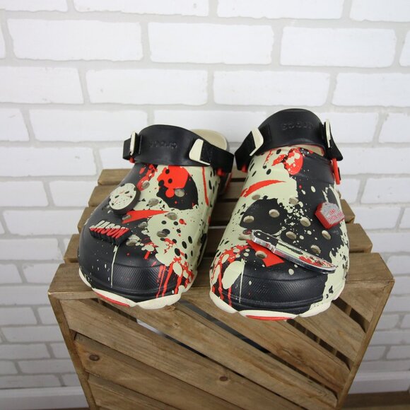Crocs Friday The 13th All Terrain Clogs Mens 10 Womens 12 Jason Vorhees READ main image 9